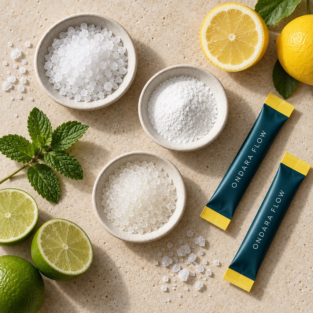 Electrolyte minerals, citrus and sea salt ingredients
